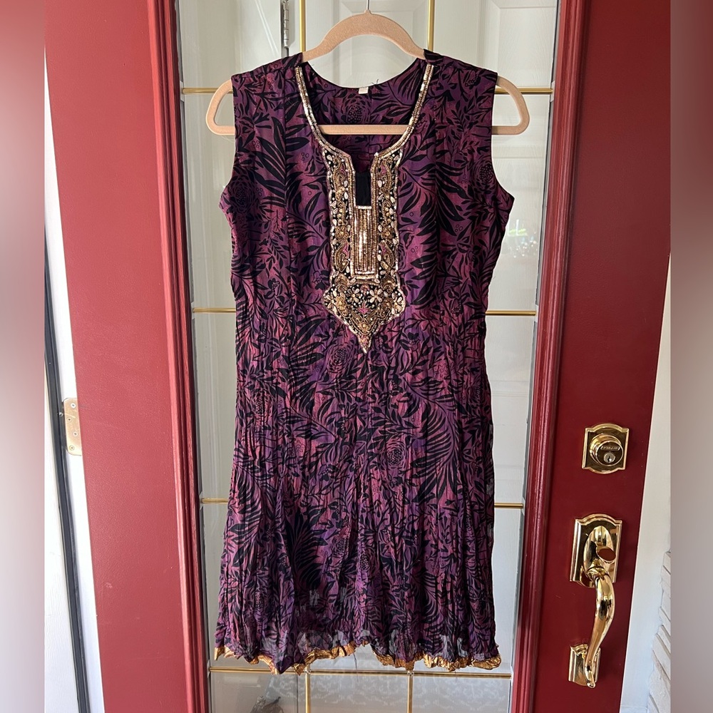 Boho beaded embellished dress size 8